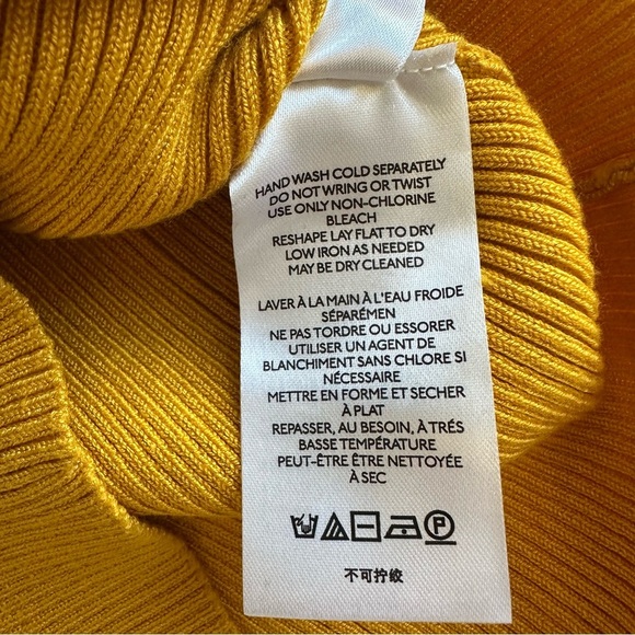 Maeve by Anthropologie Josefa Ribbed Tee Shirt Honey Gold Small Short Sleeves - Picture 7 of 8